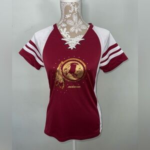 Washington Redskins Women’s Short Sleeve Lace Up Top, Size Medium *Like new*